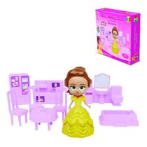 Kit Casinha De Boneca Cozinha E Banheiro Das Princesas Luxo