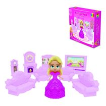 Kit Casa Da Princesas Com Boneca E Salinha De Tv De Luxo