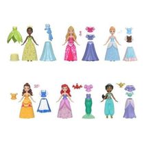 Kit 6 Boneca Princesa Disney + Roupas Da Realeza De Luxo