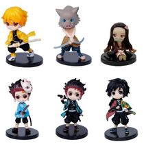 Kit 6 Bonecos Action Figure Anime Demonslayer Tanjiro Nezuko