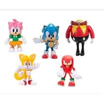 Kit 5 Boneco Sonic The Hedgehodg Pack De 7 Cm Original