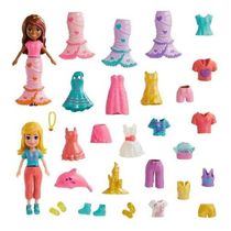 Kit 2 Bonecas Polly Pocket Da Moda Sereias Mágicas Fofas