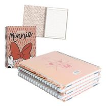 Kit 2 Caderno Espiral De 80 Folhas Minnie Disney A4