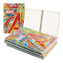 Kit 2 Caderno Espiral De 80 Folhas Marvel 14cm 1 Matéria