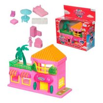 Casinha Com Castelo Vila Dossonhos Com Moveis Mundo Rosa