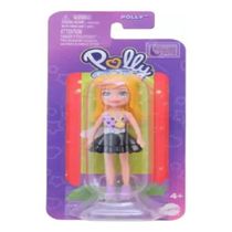 Boneco Polly Pocket Básico Mini Poll Com Saia Preto Coração