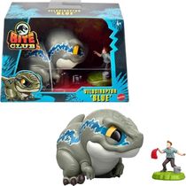 Boneco Dinossauro Jurassic World Bite Club Velociraptor Blue