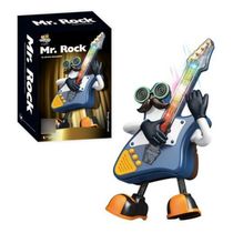 Boneco Bonequinho Robo Guitarra Mr. Rock Dancarino Com Luz