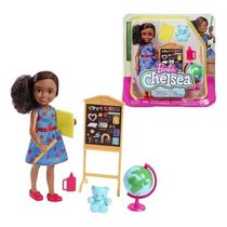 Boneca Barbie Chelsea Professora Negra Com Acessórios Globo