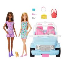 Boneca Barbie Caminhonete Carro Conversivel Com 2 Bonecas