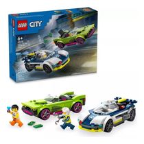 Lego City Perseguição De Carro Polícia E Muscle - Lego 60