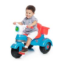 Triciclo Infantil - Passeio e Pedal - Velocita Classic - Azul - Calesita