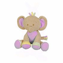 Pelúcia Infantil - 21 cm - Pequerruchos - Elefantinho - Rosa - Anjos Baby Toys