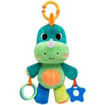 Pelúcia Infantil - 32 cm - Bubazoo - Treme-Treme - Dino - Verde - Buba