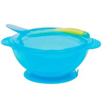 Kit Refeição Infantil - Prato Bowl - 400ml - Azul - Buba