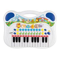 Teclado Infantil - Piano Musical Animal - Azul - Braskit