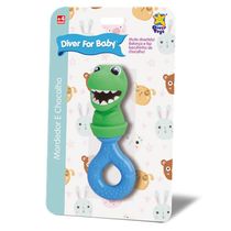 Mordedor e Chocalho de Bebê - Diver For Baby - Dino - Divertoys