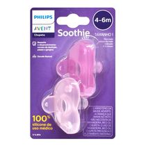 Kit 2 Chupetas - Soothie - 4-6m - Rosa - Philips Avent