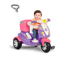 Triciclo de Passeio e Pedal - Moto Uno - Rosa - Calesita