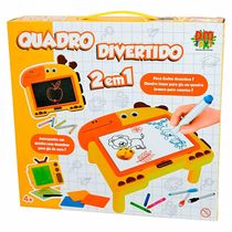 Lousa e Quadro Infantil - Divertido - 2 em 1 - DM Toys