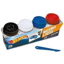 4 Potes Massinha 50G Hot Wheels - Fun F0013-0