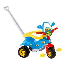 Triciclo Motoca Infantil Com Empurrador Dino Azul Magic Toys