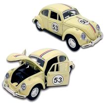 Fusquinha de Ferro Herbie Fusca do Filme Clássico 1:32 Fricção Abre Portas e Capô