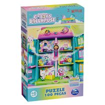 Quebra-cabeça 100 peças Gabby's Dollhouse Brilhante