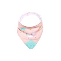 Babador Bandana Buba Com Mordedor Magic Unicórnio Rosa