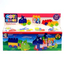 Blocos De Encaixar Unicórnio Coti Block - Cotiplás 2351