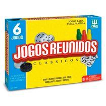 Kit Jogos de Tabuleiros - Reunidos Clássicos - 6 Opções - Nig Brinquedos