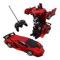 Carrinho de Controle Remoto Transforma em Robô Transformers Lamborguine 1:18 Brinquedo