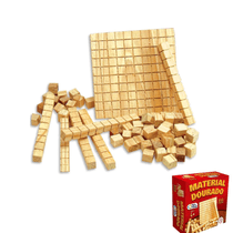 Material Dourado Brinquedo Educativo Pedagógico Infantil 111 Peças Dourado