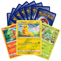 100 Cartas Pokemon Original Sem Repetições Com 05 Brilhantes Garantidas Ótimo Estado + Ultra Rara V/EX Garantida