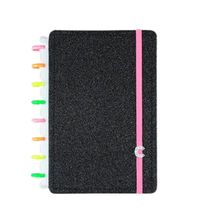 Caderno Inteligente LETS GLITTER NEON BLACK - Pequeno - A5