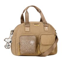 Bolsa Baú G Oficial SNOOPY Colors em Nylon SP2848 Taupe