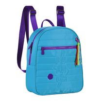 Bolsa Mochila de Costas em Nylon Oficial Luluca LU2864 Azul