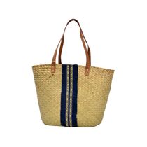 Bolsa de Praia em Palha Tote Bag Pagani Azul PG6932