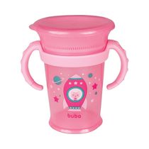 COPO DE TREINAMENTO 360 C0M ALÇA REMOVIVEL FOGUETE ROSA BUBA