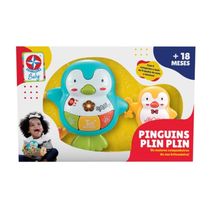 Brinquedo Pinguins Plin Plin Com Som - Estrela Baby