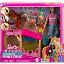 Conjunto Barbie Renée Estabulo com Ponei Misterios da Barbie Mattel HXJ40