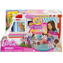 Conjunto Barbie Ambulancia e Clinica Movel Mattel HKT79