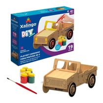 Kit Carrinho 3D para Pintura 19 peças - Brinquedo Educativo Xalingo