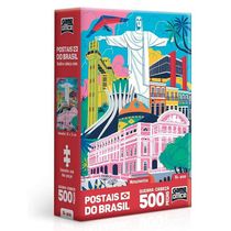 Postais do Brasil: Monumentos 500 peças Nano - Quebra Cabeça Toyster