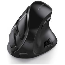 Mouse Ergonômico Vertical Óptico sem Fio Reduz a Tensão do Pulso Multifunções com Bluetooth, SEENDA, Preto