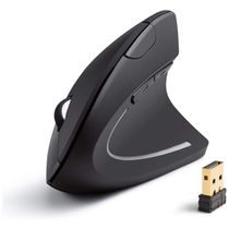 Mouse Ergonômico Vertical Óptico sem Fio Reduz a Tensão do Pulso Multifunções, 800, 1600 DPI, ANKER AK 98ANWVM UBA, Preto