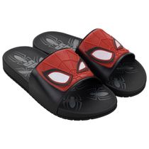 Chinelo Infantil Grendene Kids Slide Homem Aranha Preto