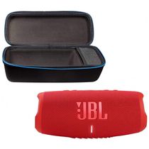 Caixa de Som Bluetooth Portatil 5 a Prova d IP67 com 20H de Reprodução, JBL Charge 5 Red with Case, Vermelho