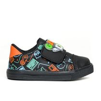 Tênis Infantil Linda Ju Game Velcro Preto