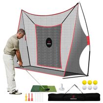 Rede de Treino para Golfe de 3m x 2,1m, Inlcui Alvo de Alto Impacto para Tacadas de Chipping e Bolsa de Transporte para Ambientes Internos e